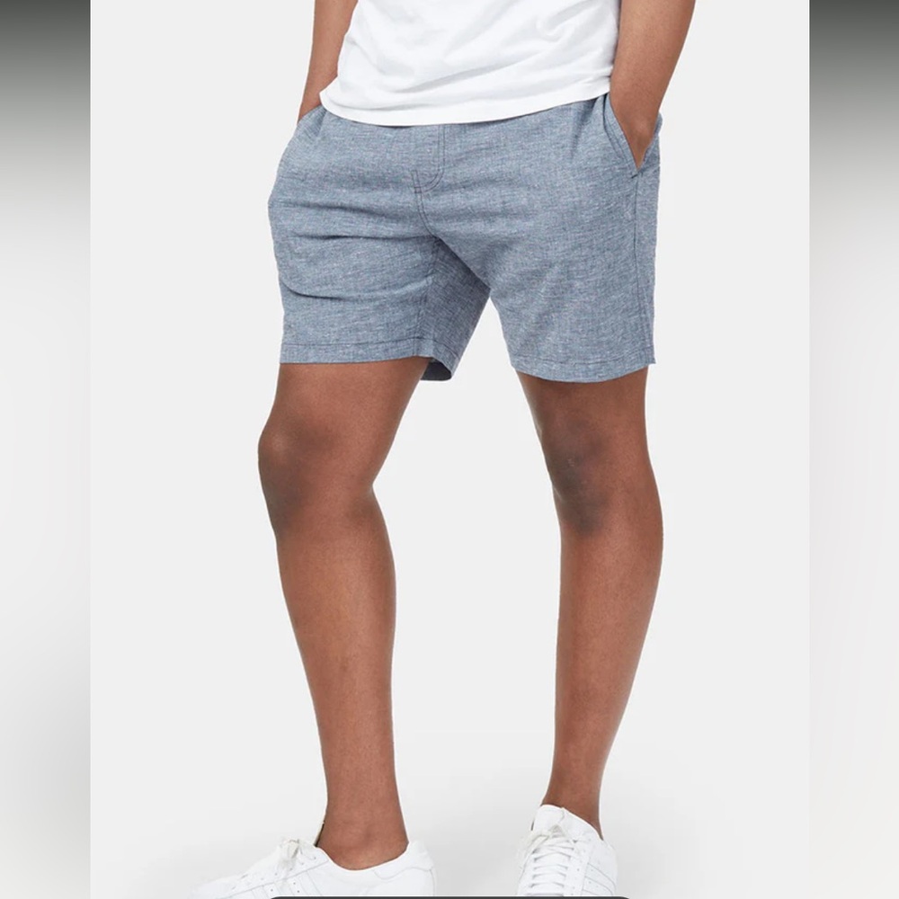 🆕Tentree Men’s Size L Hemp Joshua Shorts in Midnight Ocean Blue